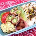 ハッピーまるしぇ's cooksnap of when they made レンジで簡単☆茄子とオクラの肉巻き.