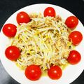 J_son's cooksnap of when they made 黒いサヴァ缶ともやしのサラダ.