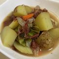 papikun's cooksnap of when they made 簡単☺コーンビーフの洋風肉じゃが.
