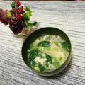 Laufen's cooksnap of when they made ♡ほうれん草と卵のお味噌汁♡.