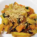 moeoke's cooksnap of when they made さつま芋とかぼちゃのきんぴら.