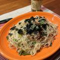 shrimprin's cooksnap of when they made めちゃくちゃ旨い！鯖缶そうめんチャンプル.