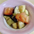 Juna♡'s cooksnap of when they made ちょいと一品★水茄子とトマトのオリ醤油.