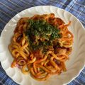 クック49L4Ho☆'s cooksnap of when they made ケチャップ☆ちくわうどん.