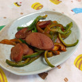 赤い電話's cooksnap of when they made ピーマンとウインナーの焼肉のタレ炒め.