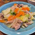 ここっこ★'s cooksnap of when they made 簡単♪はくさいと豚肉のポン酢あんかけ炒め.