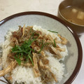 papikun's cooksnap of when they made 鶏ささみの明太しらす和え.