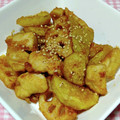実１１３'s cooksnap of when they made 鶏肉とさつま芋の＊甘黒酢炒め.