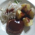 もりのりころ's cooksnap of when they made おばあちゃんの見よう見まね ハンバーグ♡.