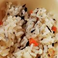 めぐみり's cooksnap of when they made 一歳離乳食　ひじきの炊き込みご飯.
