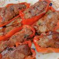 ともともno12's cooksnap of when they made 箸が止まらない◉赤ピーマンの肉詰め.