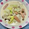 さちゃん✩'s cooksnap of when they made ウインナー入り 白菜としめじのクリーム煮.