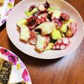 かわゆう1211's cooksnap of when they made アボカドとタコの和風マリネ ワサビ風味.