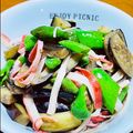 なとか's cooksnap of when they made 夏野菜☆なす･オクラとカニカマの酢の物.