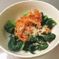 かぶんのりーさん's cooksnap of when they made ほうれんそうとキムチの和え物.