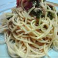 かなたくちゃん's cooksnap of when they made 水菜とﾂﾅの冷製パスタ＠ﾊﾞｼﾞﾙ仕立て.