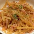 HAL♫HAL's cooksnap of when they made ハムと大根のニンニクケチャップ炒め.