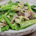 かおぽんぽこりん's cooksnap of when they made 小松菜とベーコン*しめじの卵炒め.