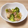 実・×・'s cooksnap of when they made 鶏とブロッコリーのガ-リックオイマヨ炒め.