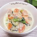 にゃんてんてー's cooksnap of when they made 運動後に！小松菜と鮭のクリーム煮.