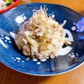 ❀akiko❀'s cooksnap of when they made ［簡単ごぼう挽肉 ガーリックピラフ風］.