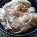 花時計咲いた's cooksnap of when they made お酒の〆に♥️ホタテと舞茸の炊き込みご飯.