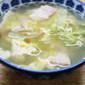 プルンバゴ's cooksnap of when they made ♪レタスとベーコンの胡麻スープ♪中華風♪.