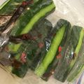 ユカtoマオマオ's cooksnap of when they made 夏バテ防止に！きゅうりの一本漬け.