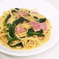 ソネチコ's cooksnap of when they made 春菊とベーコンのペペロンチーノ風.