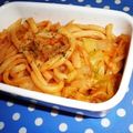 ぁぉﾋﾟｧｽ's cooksnap of when they made ♡休日ランチ③簡単うどんナポリ.