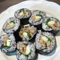 Yokchina's cooksnap of when they made ゆかりご飯で♡納豆きゅうりチーズ巻き寿司.
