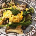 huu_ka's cooksnap of when they made 豚肉と小松菜の卵炒め.