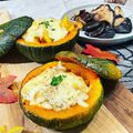 monmon1219's cooksnap of when they made ハロウィンに♪かぼちゃのまるごとグラタン.
