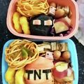 curisupin's cooksnap of when they made マイクラ☆ ブタ☆キャラ弁.