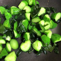 mitimiya's cooksnap of when they made きゅうりとワカメの塩炒め.