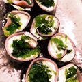 木漏れ日の台所's cooksnap of when they made 三つ葉とクリームチーズのり巻き♪.