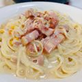 ちびたぬき♪'s cooksnap of when they made シチューアレンジ☆カルボナーラ.