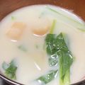 クックM6DK2O☆'s cooksnap of when they made 【簡単】ミルク味噌汁.