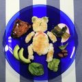 ルチアーノ★★★'s cooksnap of when they made テディベアっぽいおにぎりプレート♪.
