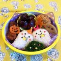 hime's cooksnap of when they made 幼稚園年少　ハロウィンおばけ　お弁当.