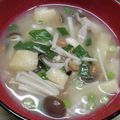 hanemakoo's cooksnap of when they made 納豆汁〜きのこたっぷり♫.