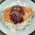 在宅勤務のおじさん's cooksnap of when they made ごま味噌だれが美味しい！簡単アジフライ丼.