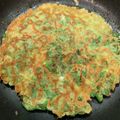 nicco626's cooksnap of when they made ✿かぶの葉も、立派なおかずに♪チヂミ✿.