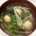 ちゃまたまご's cooksnap of when they made 鶏団子と大根もやし簡単スープ.