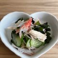 まこさんど's cooksnap of when they made ささみ、胡瓜、カニカマの酢の物.