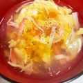 なーなちゃん's cooksnap of when they made カニ玉風たまごスープ.
