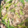 むっきっきー's cooksnap of when they made 超簡単！牛肉とにんにくの芽の甘辛炒め！.