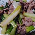 男のおにぎらず's cooksnap of when they made 豚肉とビタミン菜のオイスターソース炒め.