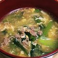 すずなまり's cooksnap of when they made ぽかぽか♡小松菜とひき肉の生姜スープ.