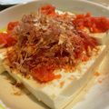 toshio39's cooksnap of when they made いつもあなたに明太ネギおかか乗っけ豆腐.